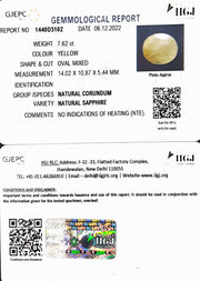 7.62/CT Natural Ceylonese Pukhraj with Govt Lab Certificate-4551